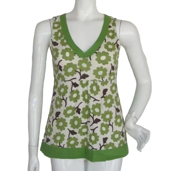BODEN Tank Top, 10 UK/6 US, Green Floral, V-neck - Picture 1 of 9